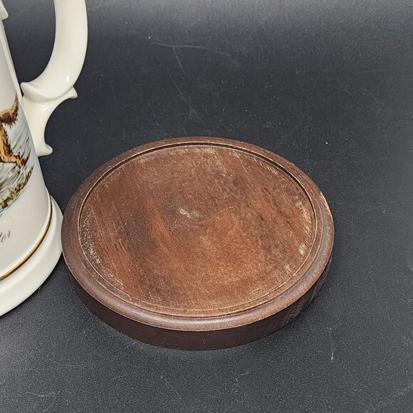 Swank Tankard Stein Mug on Wooden Stand Dog Irish Setter VTG MCM - Picture 9 of 9